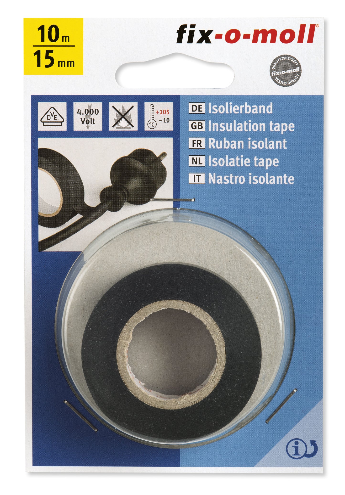 Isoleringstape Sort 10mx15mm