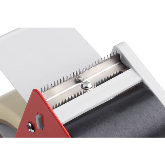 Pakketape 25m transp. med dispenser