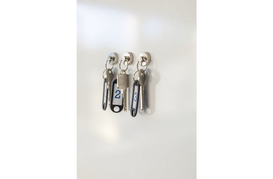 Magnet Nøkkelring Ø20mm 8kg neod.silver