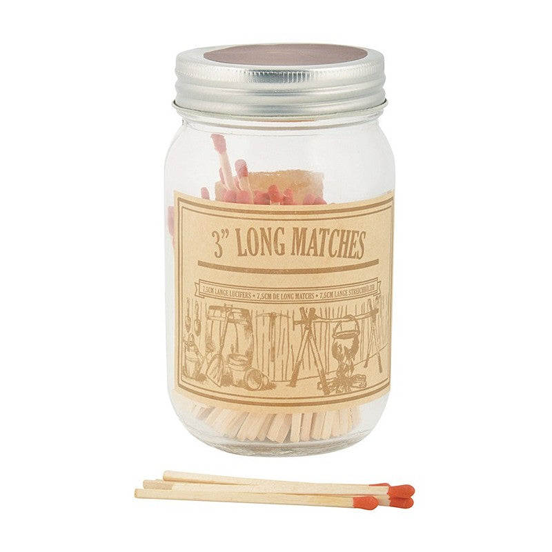 Fyrstikk i glasskrukke 7,6cm (200 stk)