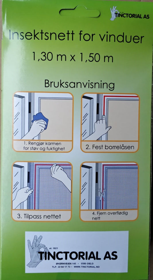 Insektsnetting 1,30m x 1,50m Sort