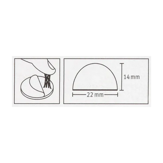 Selvklebende veggbeskytter sort 22 mm – 2 stk