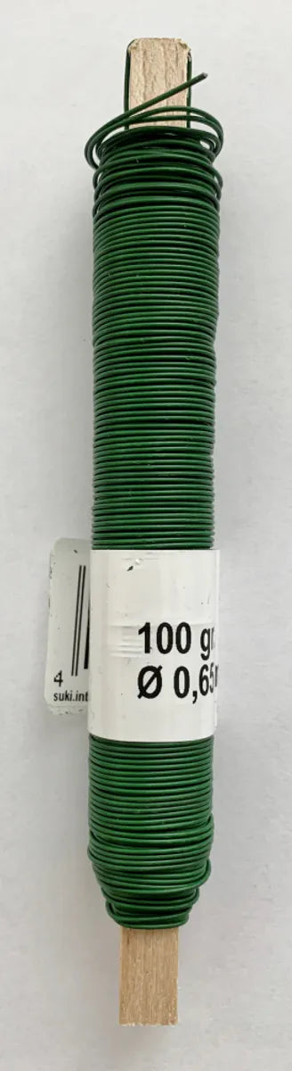 Ståltråd 100g 0,65mm Grønn