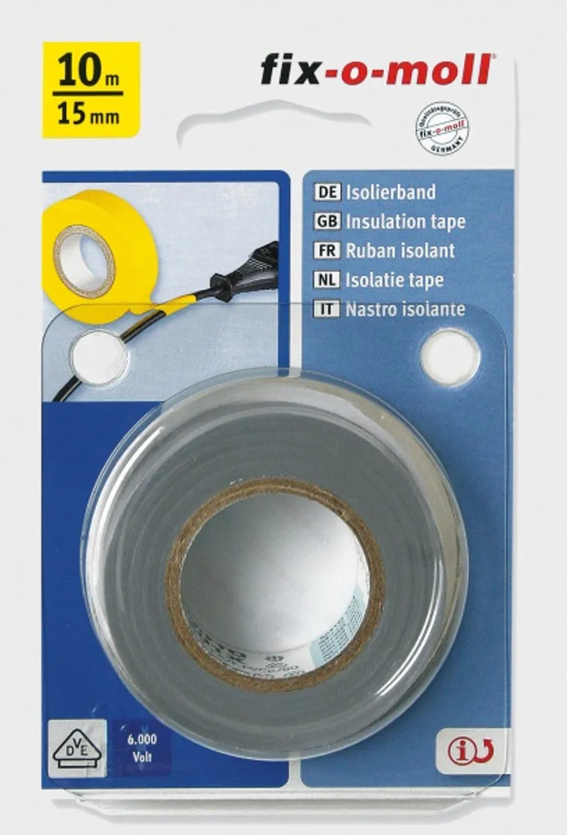 Isoleringstape Grå 10mx15mm