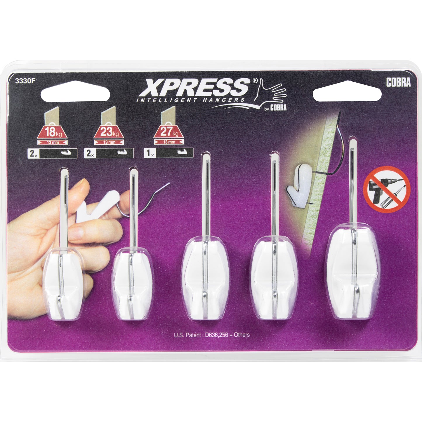 Xpress gipskrok ass. 5 stk (2+2+1)