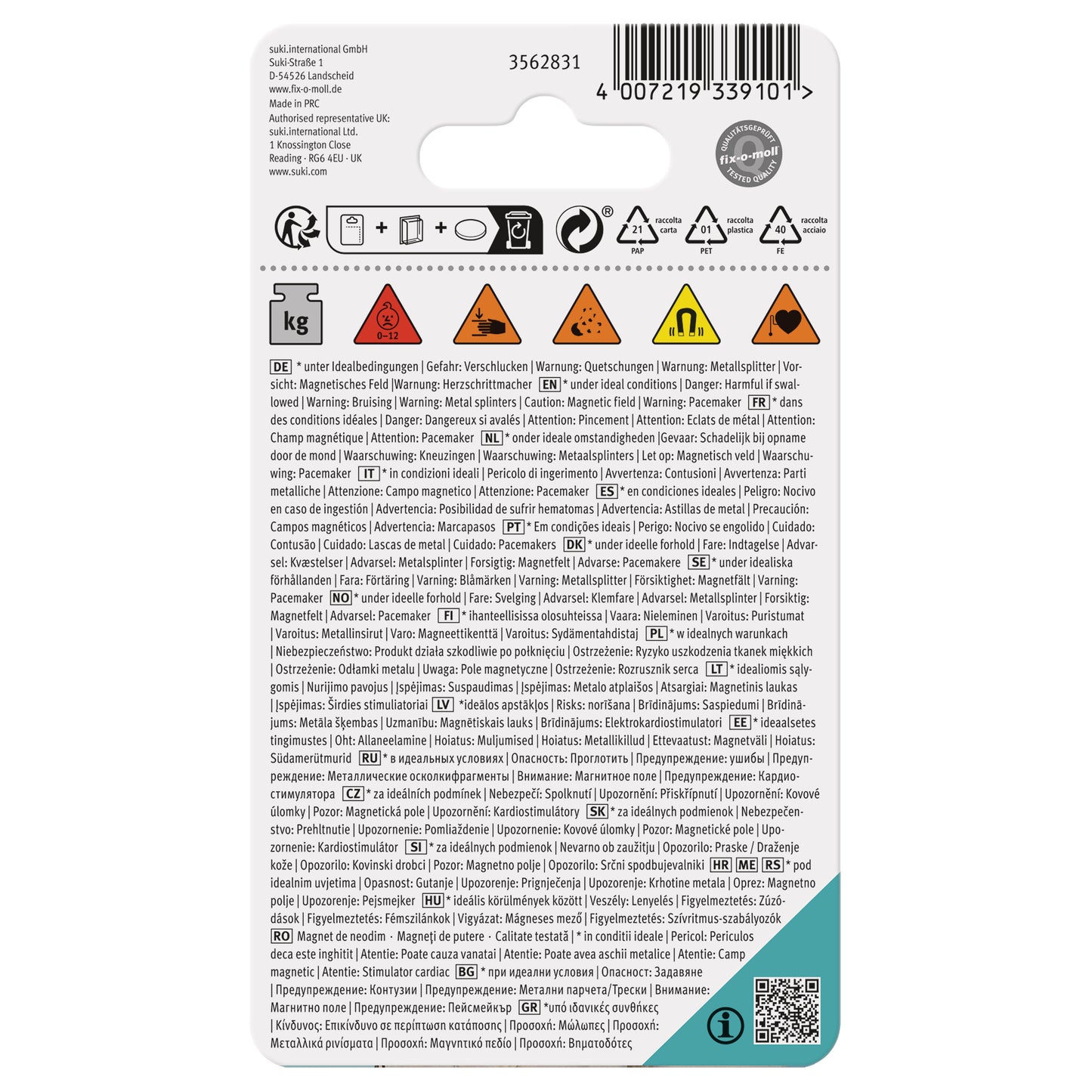 Magnet 1krok sk Ø25mmH41,5mmMAX20kg