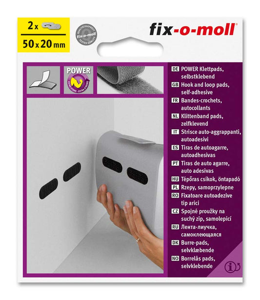 Borrelås pads 20mmx50mm 2 stk