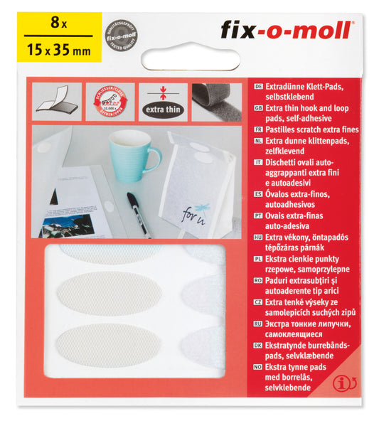 Borrelås Puter Tynne Hvite 8 stk