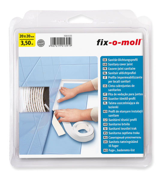 Fuge-, baderoms-list 20mm x 20mm - 3,50m