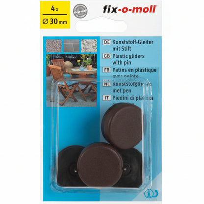 Plast m stift Brun 30mm (4 stk)