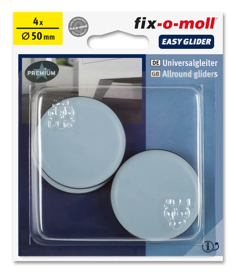 Flyttebrikker 50mm (4 stk)