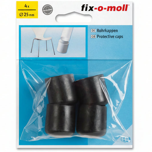Stolbenhylse Sort 25mm (4 stk)