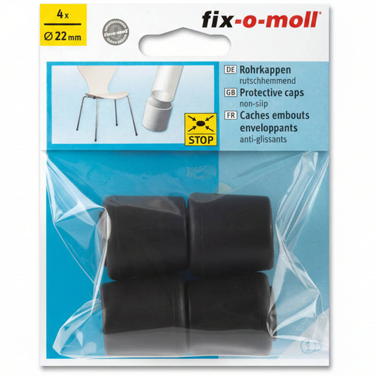 Stolbenhylse Sort 22mm (4 stk)