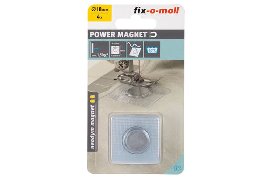 Magnet disc SY18mmH2mm 1,5kg 4stk neod.silver