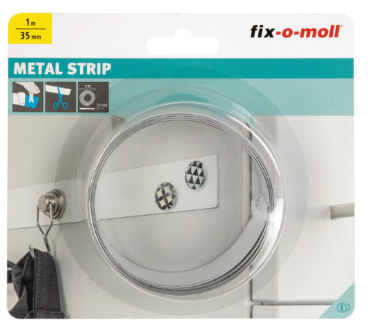 Metal List Selvkleb. Hvit 1m 35mm