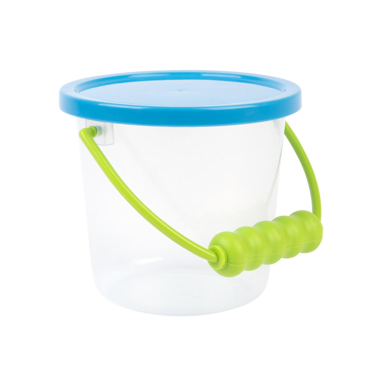 Transparent bøtte med lokk