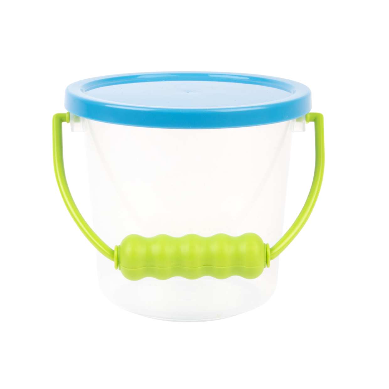 Transparent bøtte med lokk