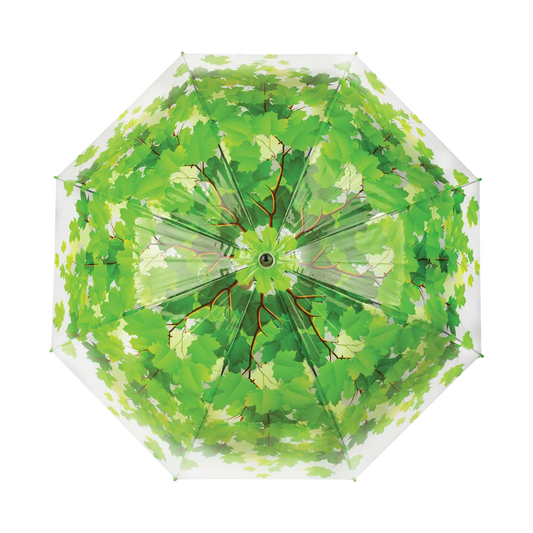 Paraply transparent grønn