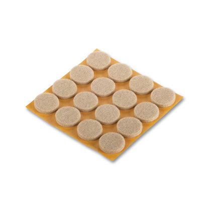 Filtknott selvklebende Beige Bigduo  22mm (16 stk) – beskytter parkett og gulv