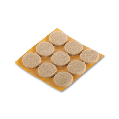 Filtknott selvklebende Beige Bigduo  25mm (9 stk) – beskytter parkett og gulv