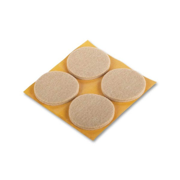 Filtknott selvklebende Beige BigDuo  50mm 4stk – beskytter parkett og gulv