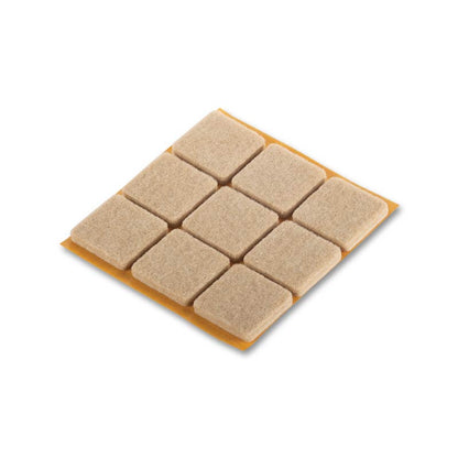 Filtknott selvklebende Beige Bigduo 25x25mm (9 stk) – beskytter parkett og gulv