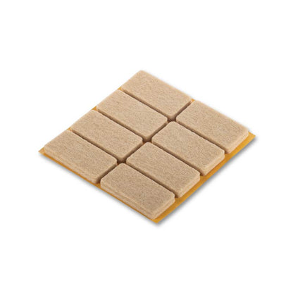 Filtknott selvklebende Beige Bigduo 20x40mm (8 stk) – beskytter parkett og gulv