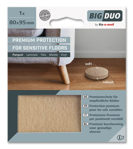 Filtknott Beige Bigduo 80x95mm (1 stk)