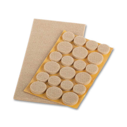 Filtknott selvklebende Beige Bigduo Kampanje 22 stk – beskytter parkett og gulv