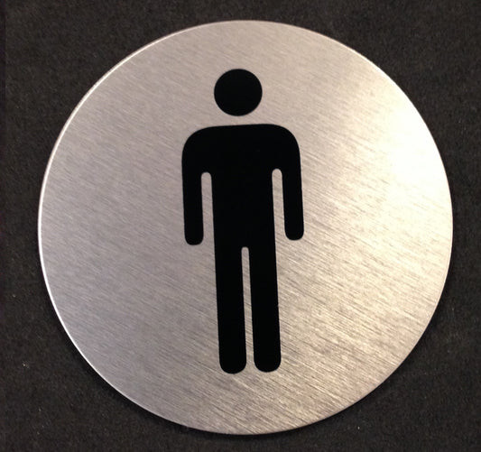 Skilt WC Herre Ø75mm