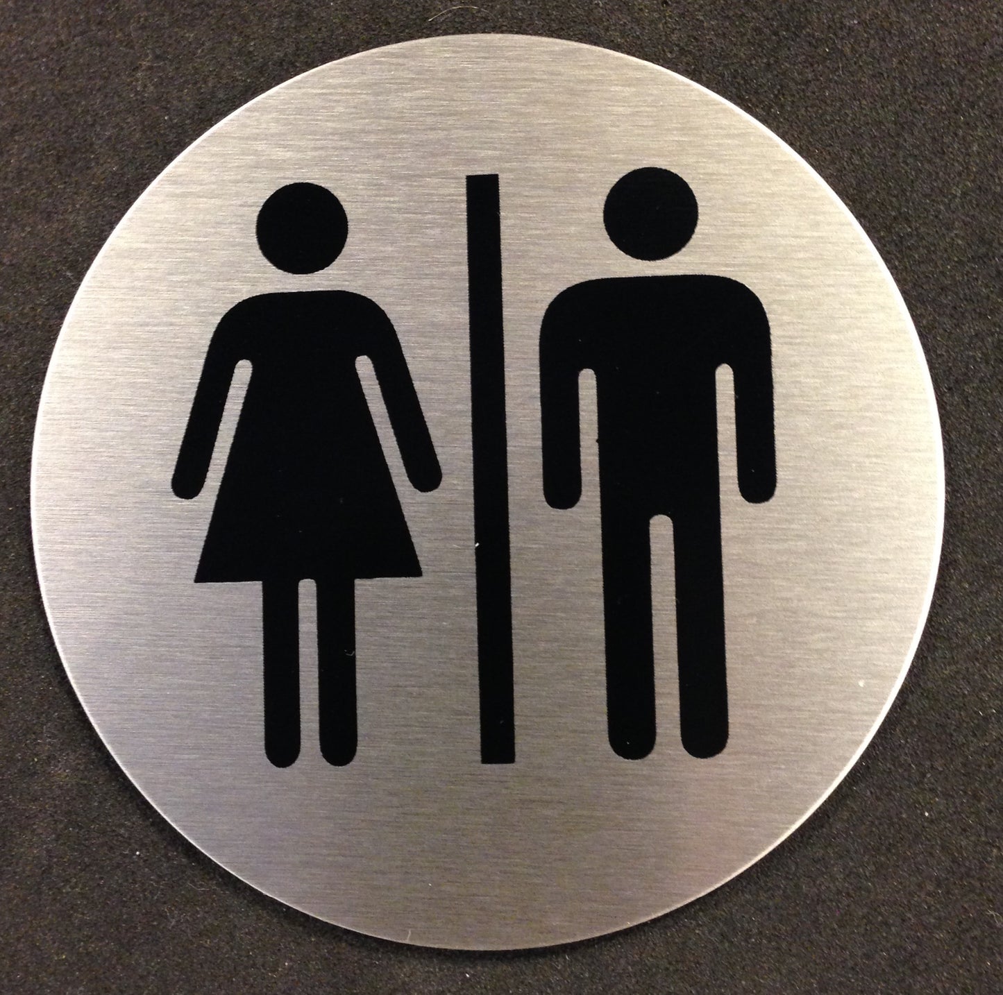 Skilt WC Dame+Herre Ø75mm