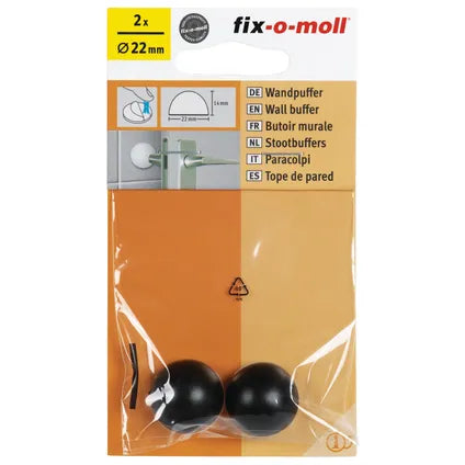 Selvklebende veggbeskytter sort 22 mm – 2 stk