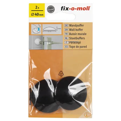 Selvklebende veggbeskytter sort 40 mm – 2 stk