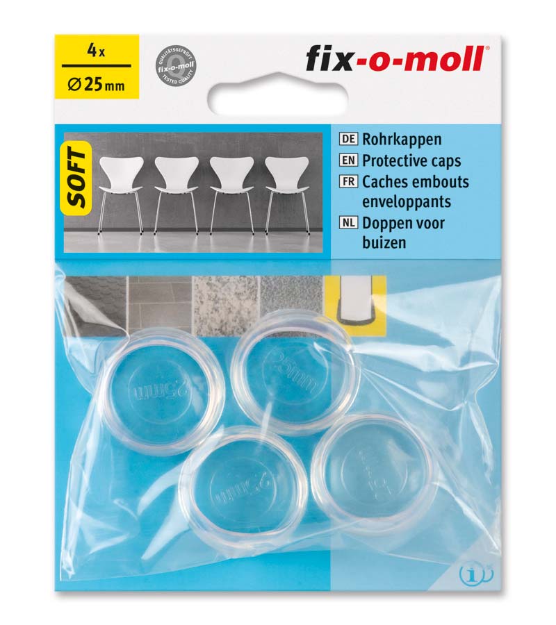 Stolbenhylse Transparent 25mm (4 stk)