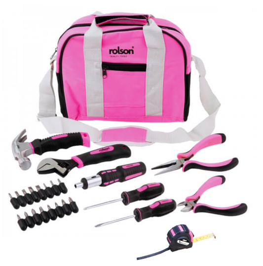 Verktøybag 25 deler Rosa