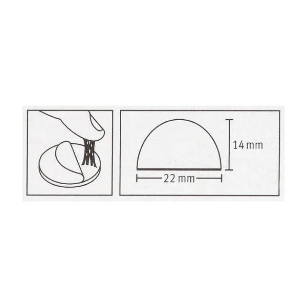 Selvklebende veggbeskytter sort 22 mm – 2 stk