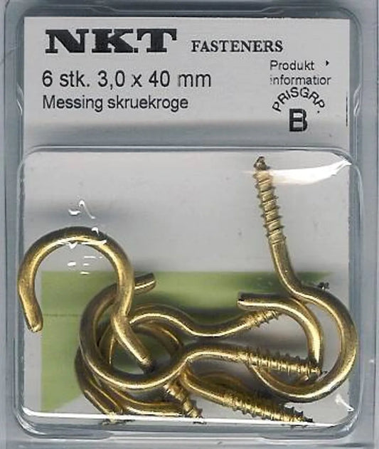 Skru-krok mess. 3x40mm *B