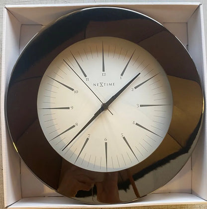 Veggklokke NEXTIME  GUN METAL