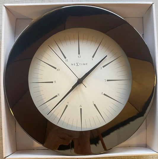Veggklokke NEXTIME  GUN METAL