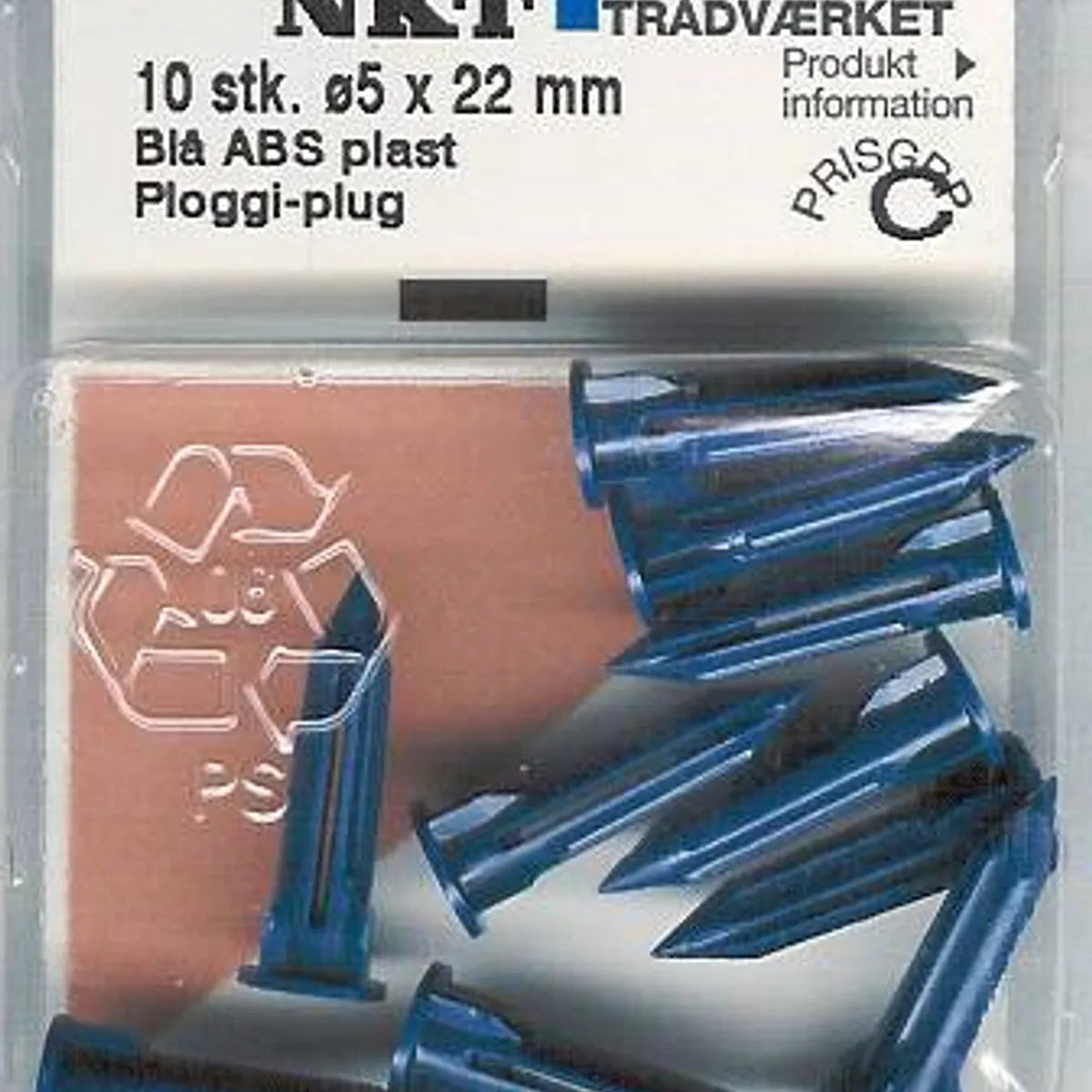 Ploggi plugg 5x22plast blå *C