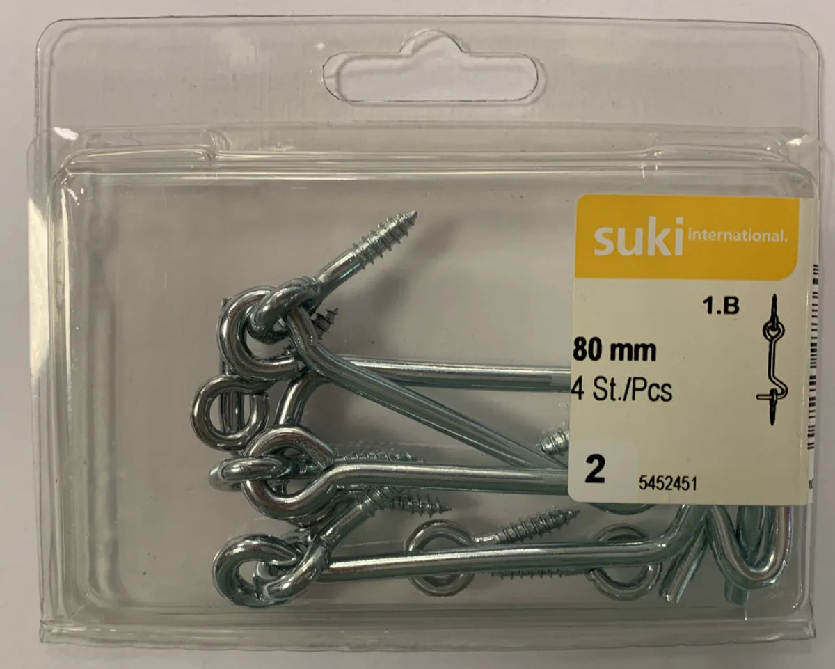 Kastekrok 80x3,8mm 4 stk