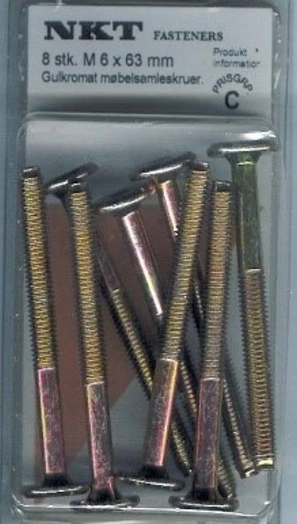 Møbelsamleskrue mess.m.6x33mm *C