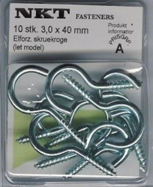 Skru-krok elfz.  3x40mm *A