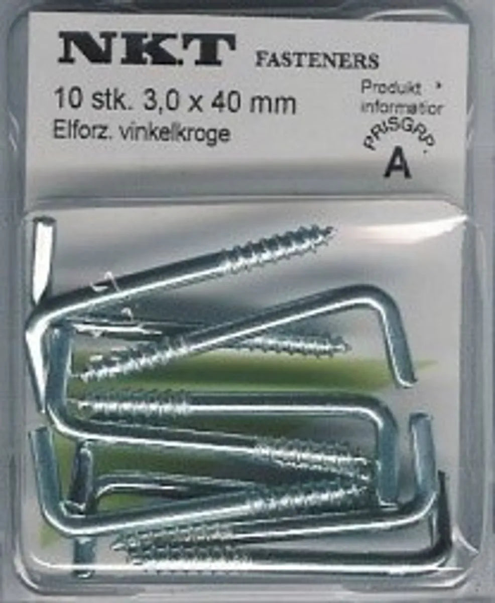 Vinkelkrok elfz.3.3x40mm *A