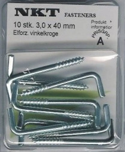Vinkelkrok elfz.3.3x40mm *A