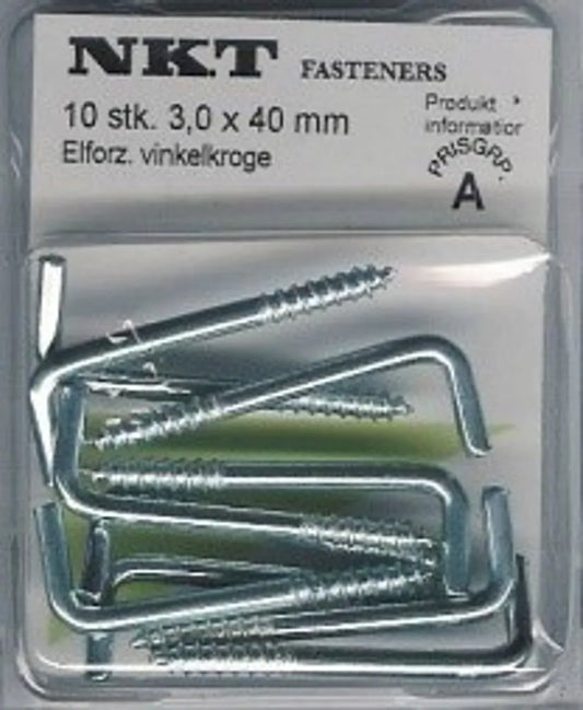Vinkelkrok elfz.3.3x40mm *A